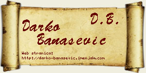 Darko Banašević vizit kartica